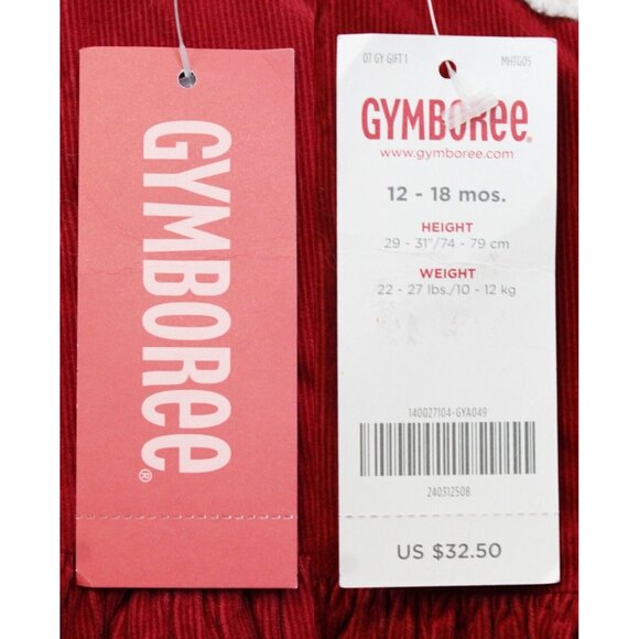 Gymboree Mountain Cabin Santa Dress sz 12-18 Months Baby Winter Holiday Corduroy - Picture 8 of 9